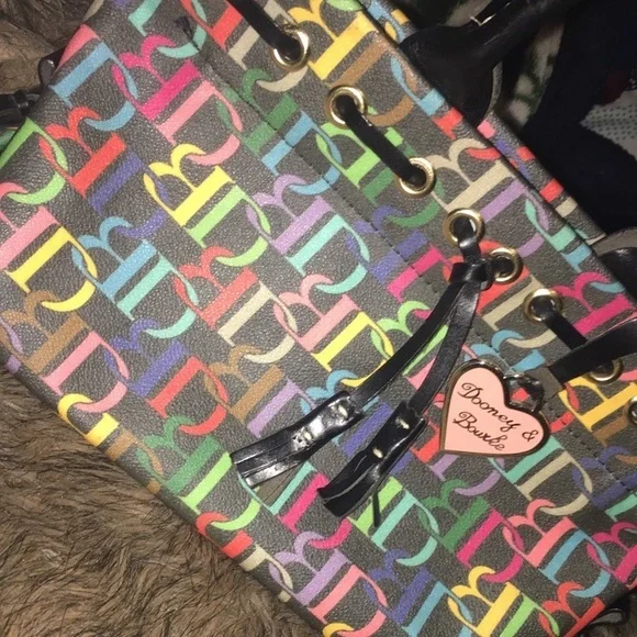 Original Dooney & Bourke Colorful Tote OBO - Picture 2 of 8